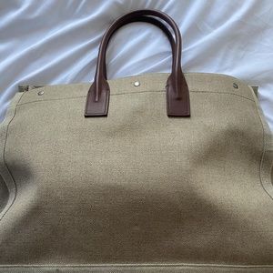 Canvas Tote - Leather Handles